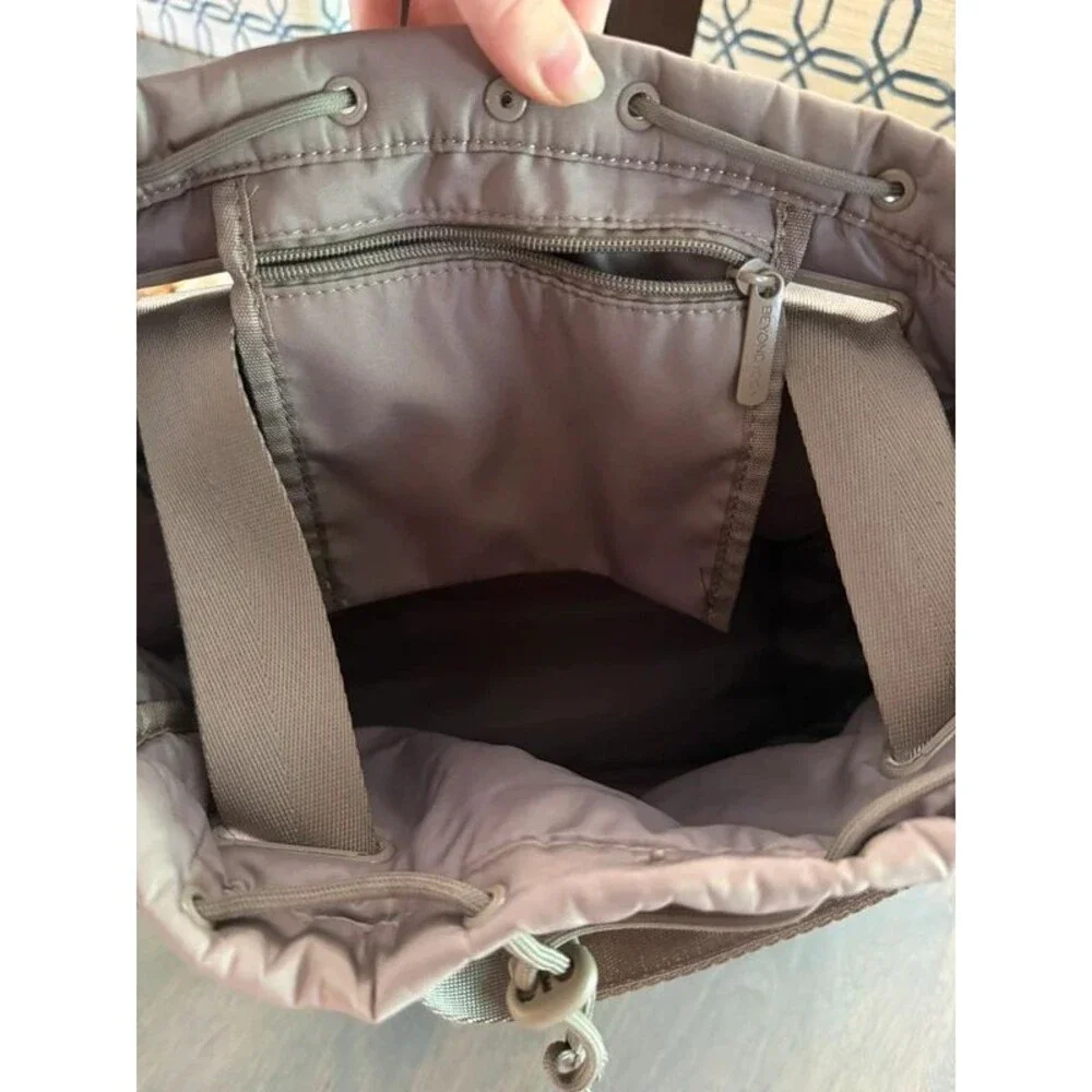 Beyond Yoga taupe bag